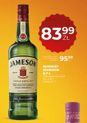 Whiskey Jameson promocja w Duży Ben