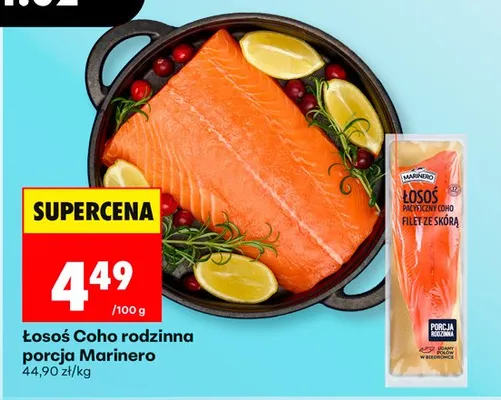 Łosoś Coho rodzinna porcja Marinero promocja w Biedronka