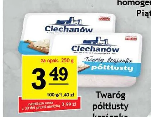 Twaróg półtłusty krajanka Ciechanów promocja w Gram Market