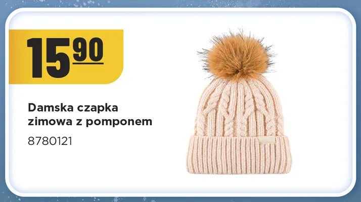 Damska czapka zimowa z pomponem promocja w MR. DIY