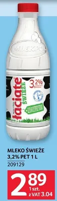 Mleko świeże 3,2% PET 1L promocja w Selgros