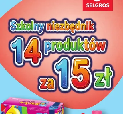 Zestaw szkolny niezbędnik 14 produktów promocja w Selgros
