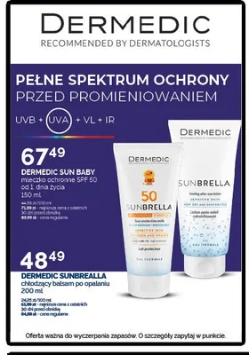 Mleczko ochronne SPF 50 od 1. dnia życia DERMEDIC SUN BABY promocja w Ziko Dermo