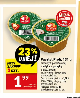 Pasztet Profi firmowy z pomidorami promocja w Twój Market