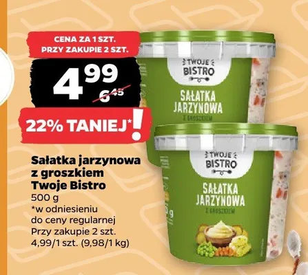 Sałatka jarzynowa z groszkiem promocja w Netto