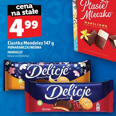 Ciastka Delicje Szampańskie wiśniowe promocja w TOPAZ