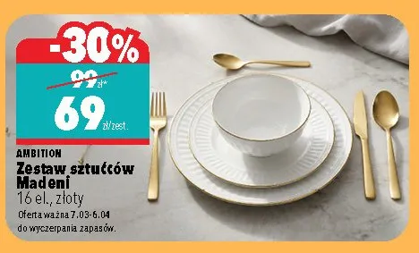 Zestaw sztućców Madeni promocja w Biedronka Home