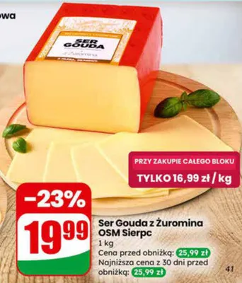 Ser Gouda z Żuromina promocja w Dino