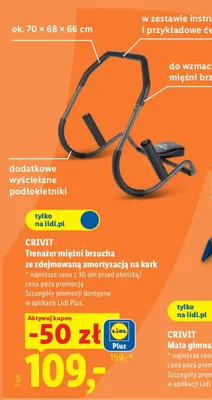 Trenażer mięśni brzucha Crivit ze zdejmowaną amortyzacją na kark promocja w Lidl
