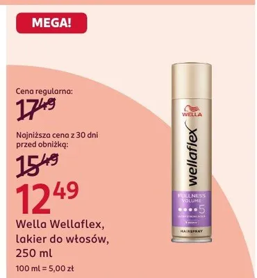 Lakier do włosów Wellaflex promocja w Rossmann
