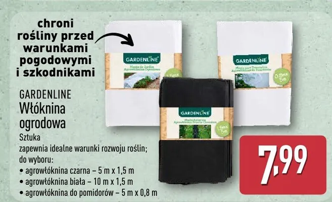 Włóknina ogrodowa, różne rodzaje Gardenline promocja w Aldi