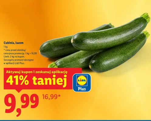 Cukinia, luzem promocja w Lidl