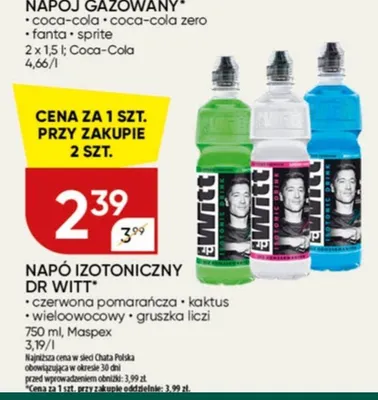 Napój izotoniczny Dr Witt czerwona pomarańcza promocja w Chata Polska