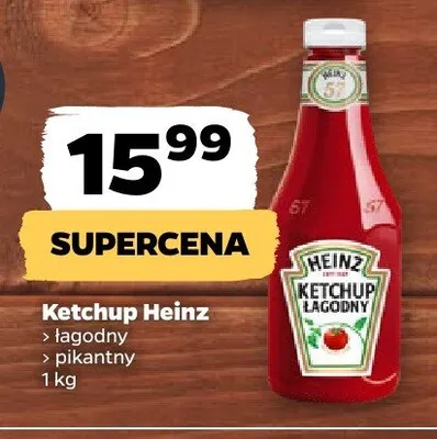 Ketchup łagodny Heinz promocja w Netto