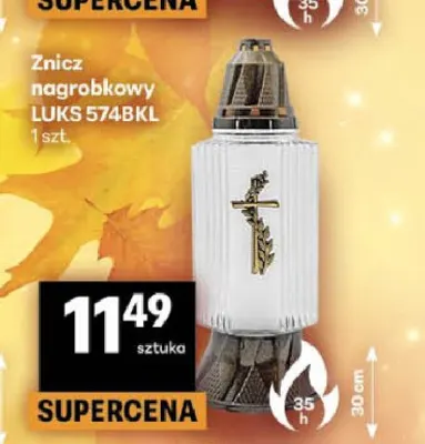 Znicz nagrobkowy Luks 574BKL promocja w Delikatesy Centrum