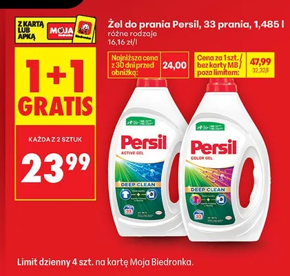 Żel do prania Persil Color Gel promocja w Biedronka
