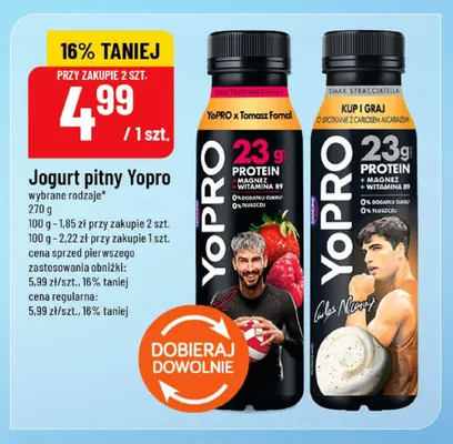 Jogurt pitny YoPro stracciatella promocja w POLOmarket