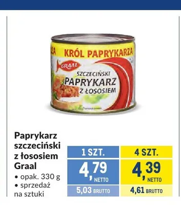 Paprykarz szczeciński z łososiem Graal promocja w Makro