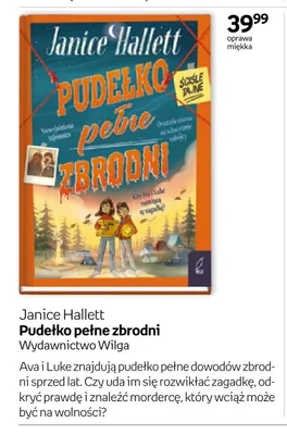 Książka Pudełko pełne zbrodni Janice Hallett Wilga promocja w Empik