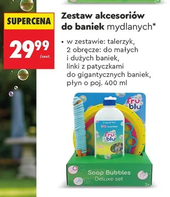 Zestaw akcesoriów do baniek mydlanych Fru Blu promocja w Biedronka