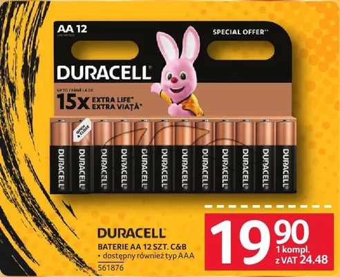 Baterie Duracell AA 12 szt. C&B promocja w Selgros