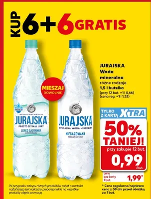Woda mineralna Jurajska niegazowana promocja w Kaufland