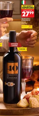 Wino czerwone 40 Primitivo di Manduria promocja w Biedronka