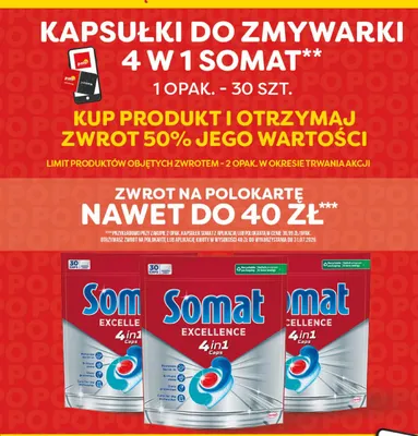 Kapsułki do zmywarki Somat Excellence 4in1 promocja w POLOmarket