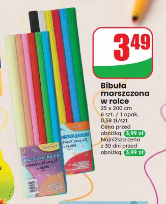 Bibuła marszczona w rolce promocja w Dino