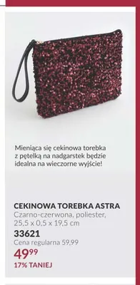 Cekinowa torebka Astra promocja w AVON