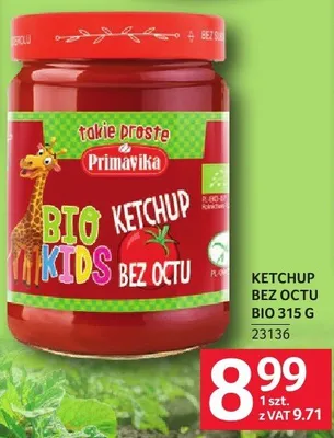 Ketchup bez octu Bio Kids Primavika 23136 promocja w Selgros