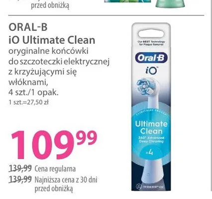Końcówki do szczoteczki elektrycznej Oral-B iO Ultimate Clean promocja w Hebe