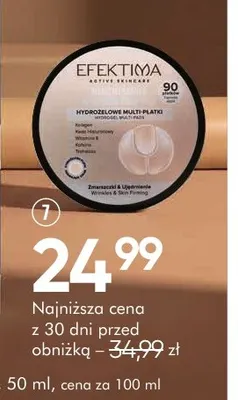 Hydrożelowe multi-płatki do twarzy Efektima promocja w Super-Pharm