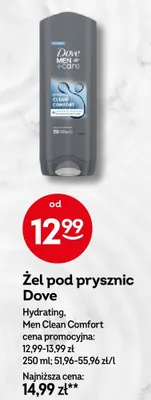 Żel pod prysznic Dove Men Care Hydrating Clean Comfort promocja w Żabka