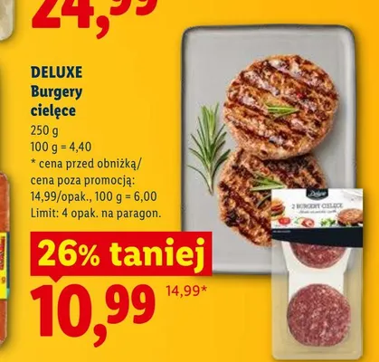 Burgery cielęce Deluxe promocja w Lidl