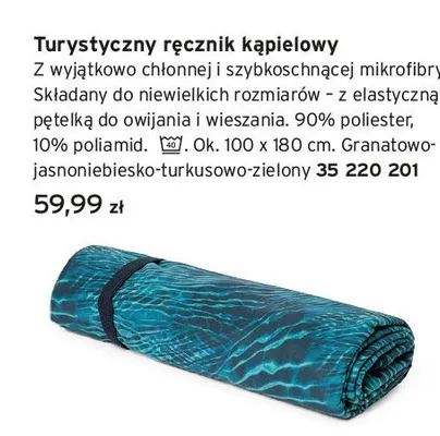 Turystyczny ręcznik kąpielowy promocja w Tchibo