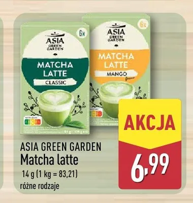 Matcha latte Asia Green Garden Classic promocja w Aldi