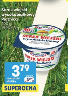 Serek wiejski wysokobiałkowy Piątnica promocja w Delikatesy Centrum