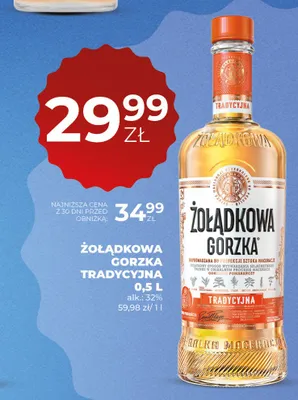 Wódka Żołądkowa Gorzka Tradycyjna alk. 32% promocja w Duży Ben