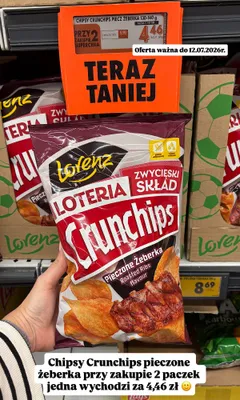 Chipsy Crunchips Pieczone Żeberka promocja w Biedronka
