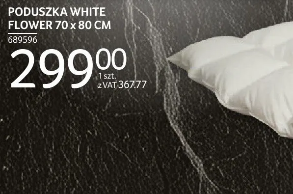 Poduszka WHITE FLOWER 70x80 cm promocja w Selgros