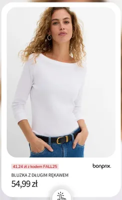 Bluzka z długim rękawem Bonprix promocja w bonprix