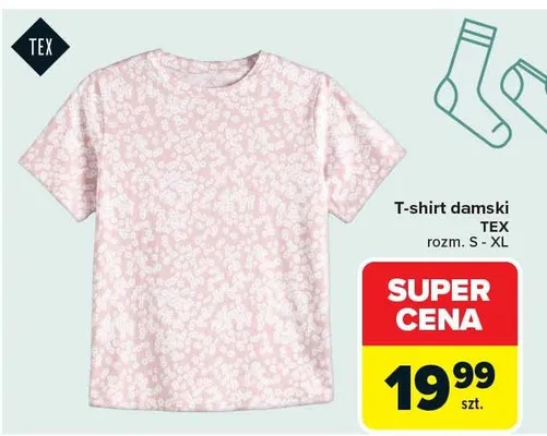T-shirt damski Tex rozm. S-XL promocja w Carrefour