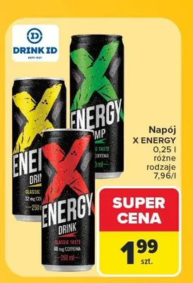 Napój energetyzujący X Energy promocja w Carrefour