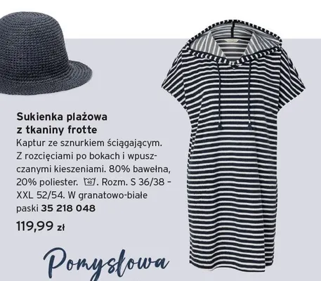 Sukienka plażowa z tkaniny frotte Tchibo promocja w Tchibo