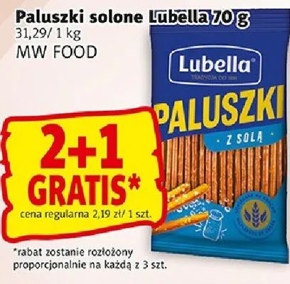 Paluszki solone 70g promocja w Prim Market