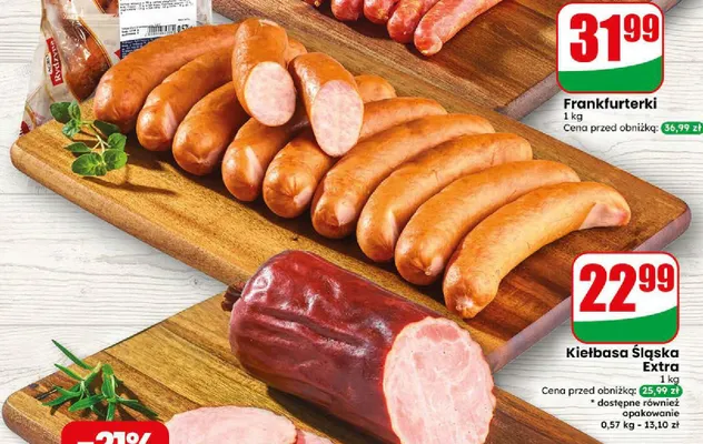 Kiełbasa śląska extra Agro Rydzyna promocja w Dino