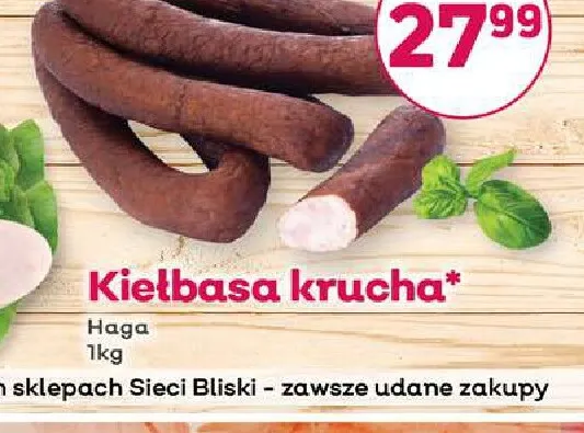 Kiełbasa krucha promocja w Bliski