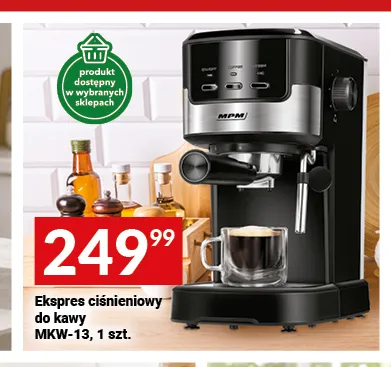 Ekspres ciśnieniowy do kawy Mpm MKW-13 promocja w Twój Market