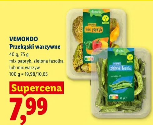 Przekąski warzywne Vemondo mix papryk promocja w Lidl